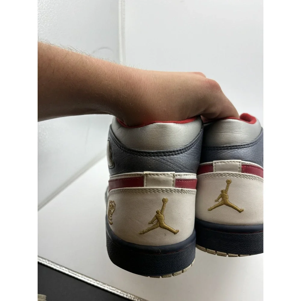 2008 Nike Air Jordan 1 Retro Olympic USA High Top Sneakers Mens 10 136085-161